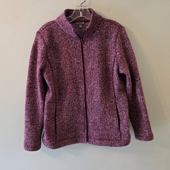 T by Talbots Knit Herringbone Jacket, Size S, EUC - Picture 2 of 7